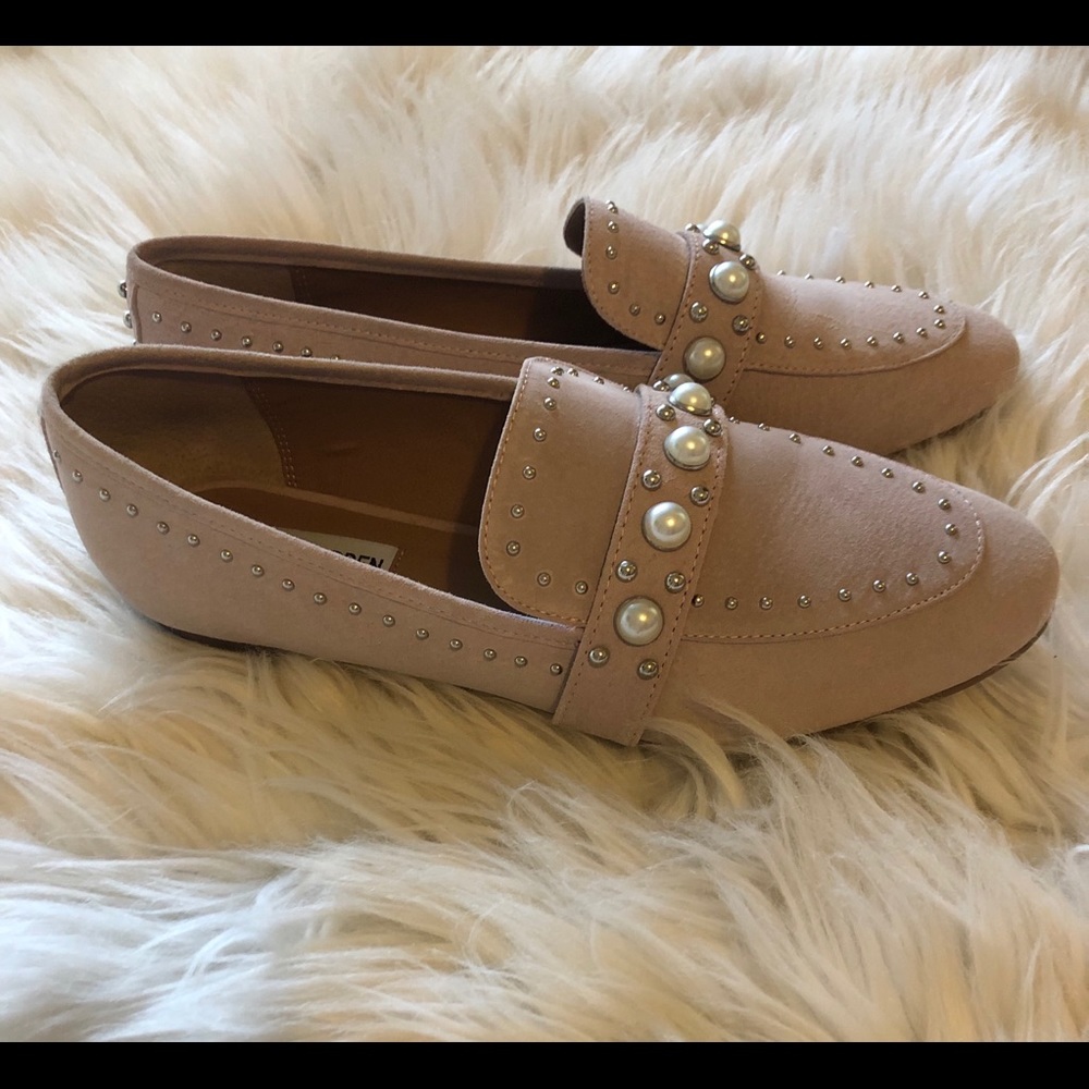 Mauve Pink Steve Madden Pearl Loafers size 8